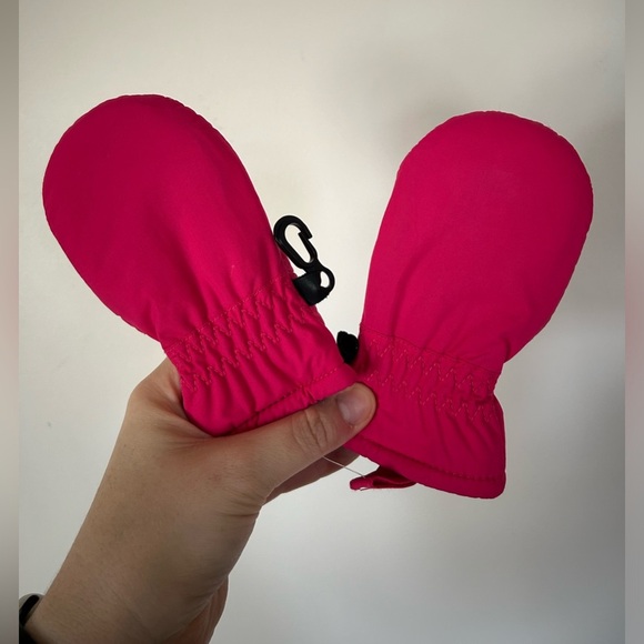 BNWOT Columbia Pink Baby Infant Mittens  Winter Omni-Shield Insulated O/S - Picture 2 of 3